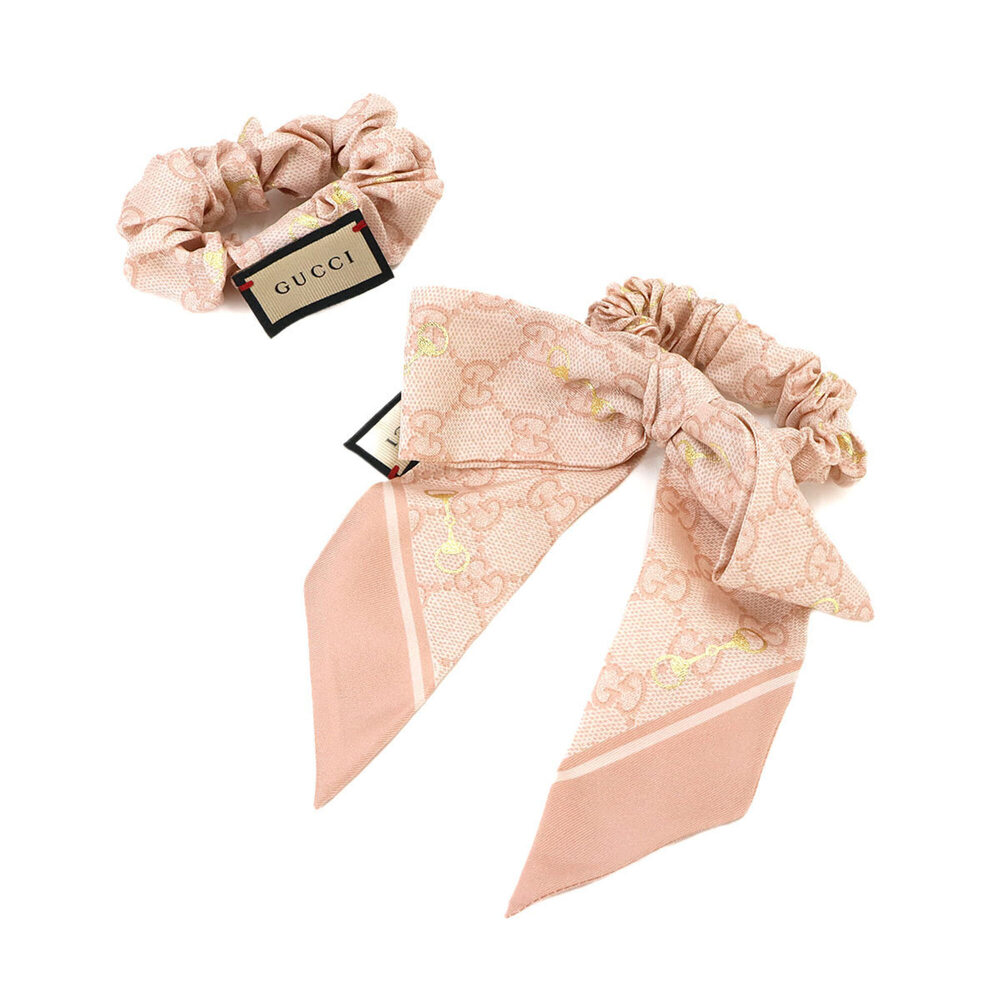 Gucci GG Silk Scrunchie Set, Pink, 770292 (Hair Scrunchie)